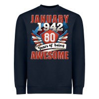 Navy january 1942 80 years of being awesome Heavyweight Sweatshirt - Jasminsmagicworld