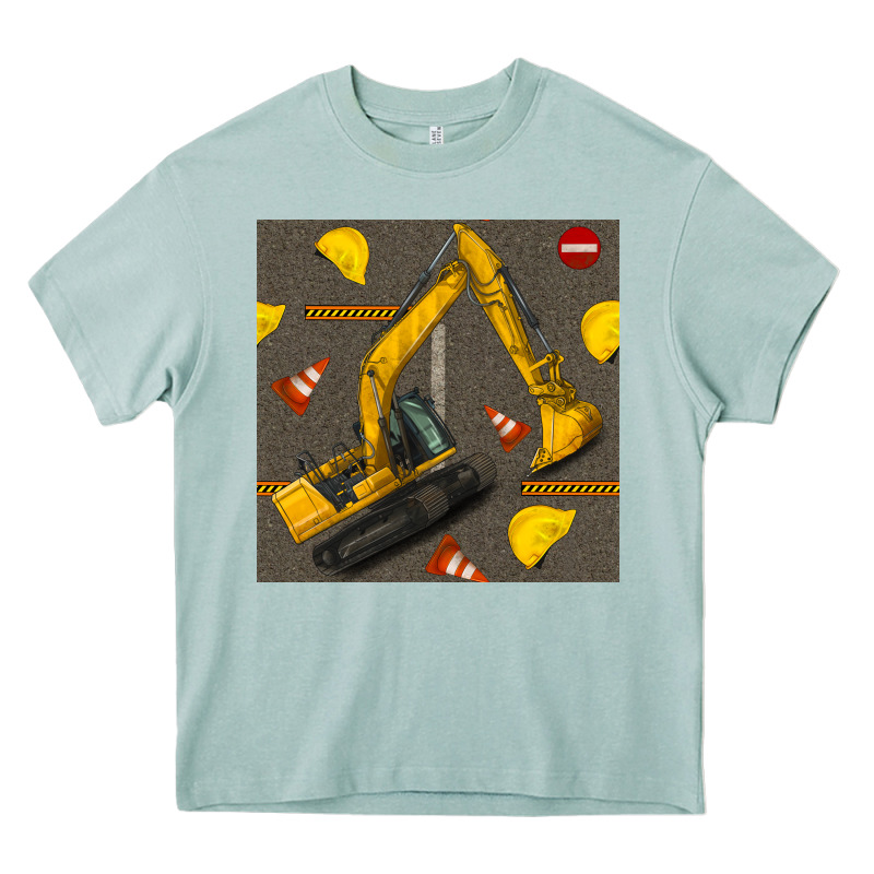 Excavator Seamless Pattern Heavy Core Tee by BundleAndBundleShop | Teevron