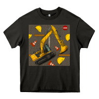 Asphalt excavator seamless pattern Heavy Core Tee - BundleAndBundleShop