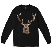 Black elk deer head Long Sleeve Tee - LillyAllenDesigns
