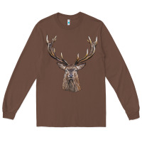 Chestnut elk deer head Long Sleeve Tee - LillyAllenDesigns
