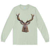 Matcha elk deer head Long Sleeve Tee - LillyAllenDesigns