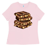 Bubblegum Pink nut and chocolate Ladies Tee - AdoDesignShop