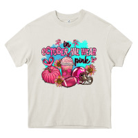 Cream in october we wear pink american football Heavy Core Tee - AdoDesignShop