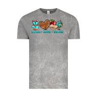 Cloud Rock peace love teach Vintage Tee - NancyCooperArtShop