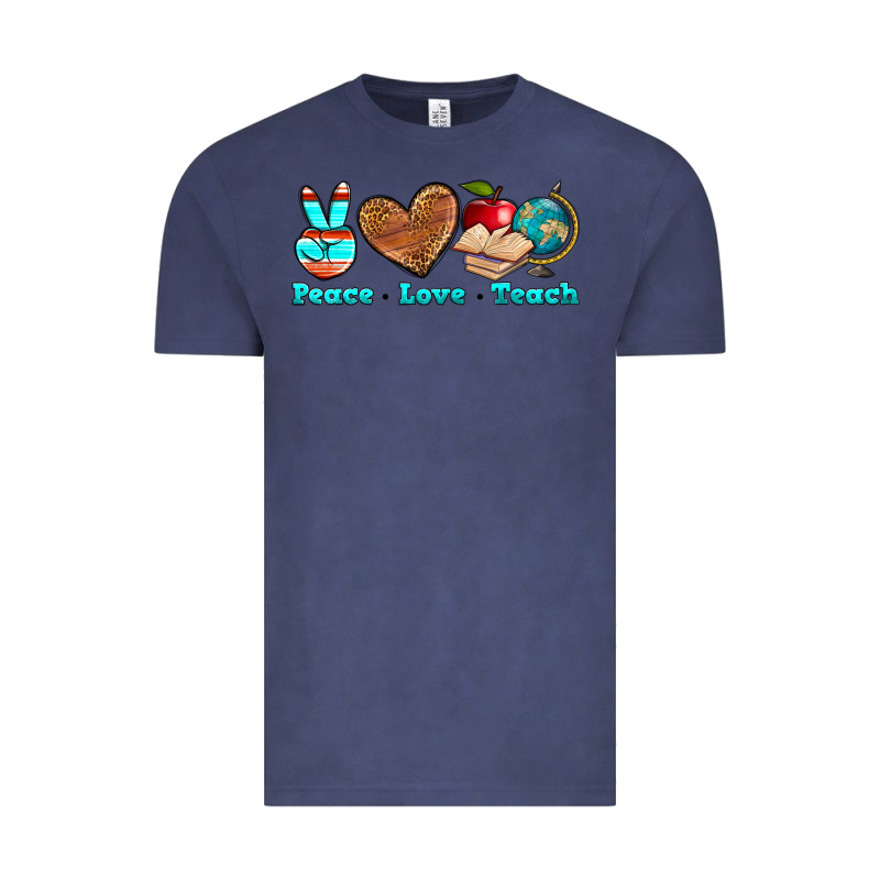 Peace Love Teach Vintage Tee by NancyCooperArtShop | Teevron