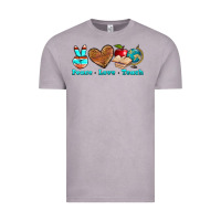 Vintage Zinc peace love teach Vintage Tee - NancyCooperArtShop