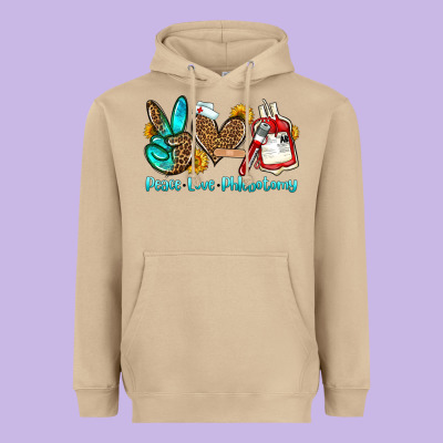 Peace Love Phlebotomy Heavyweight Hoodie Designed By Oliviacreatesart