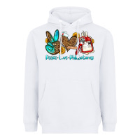 White peace love phlebotomy Heavyweight Hoodie - OliviaCreatesArt