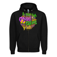 Black Love Mardi Gras Y'all Zipper Hoodie - HowdyJamesFarm