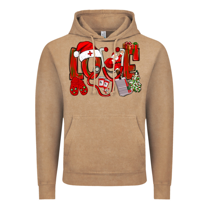 Christmas Love Nurse Vintage Hoodie by NancyCooperArtShop | Teevron