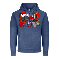 Vintage Denim christmas love nurse Vintage Hoodie - NancyCooperArtShop