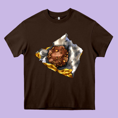 Chocolate Package Heavy Core Tee Designed By Adodesignshop