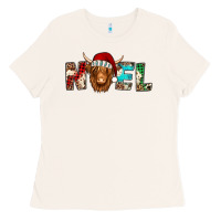 Bone noel long haired shaggy cow Ladies Tee - Jasminsmagicworld