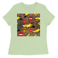 Matcha asphalt paver seamless pattern Ladies Tee - BundleAndBundleShop