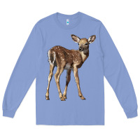 White Tailed Fawn Deer Long Sleeve Tee | Teevron