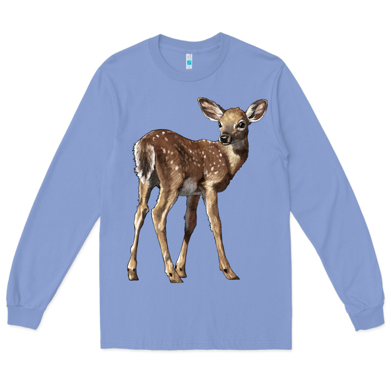 White Tailed Fawn Deer Long Sleeve Tee by LillyAllenDesigns | Teevron