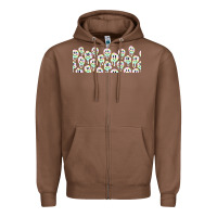 Chestnut retro smiley faces Zipper Hoodie - TumblerDesignByShophia