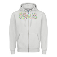 Dove Grey retro smiley faces Zipper Hoodie - TumblerDesignByShophia