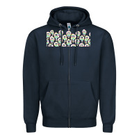 Navy retro smiley faces Zipper Hoodie - TumblerDesignByShophia