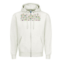 Oatmeal Heather retro smiley faces Zipper Hoodie - TumblerDesignByShophia
