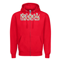 Red retro smiley faces Zipper Hoodie - TumblerDesignByShophia