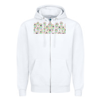 White retro smiley faces Zipper Hoodie - TumblerDesignByShophia