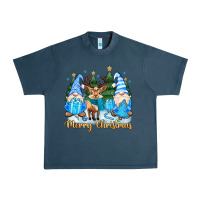 Midnight Navy merry christmas gnome Urban Heavy Tee - MaliasSmallBusiness