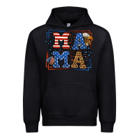 Black Army Veteran mama leopard frame 4th of July Urban Hoodie - LillyAllenDesigns
