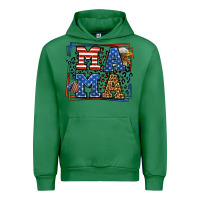 Emerald Army Veteran mama leopard frame 4th of July Urban Hoodie - LillyAllenDesigns