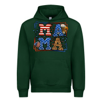 Forest Green Army Veteran mama leopard frame 4th of July Urban Hoodie - LillyAllenDesigns
