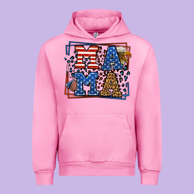 Army Veteran Mama Leopard Frame 4th Of July Urban Hoodie Designed By Lillyallendesigns