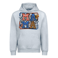 Heather Grey Army Veteran mama leopard frame 4th of July Urban Hoodie - LillyAllenDesigns