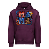 Mauve Wine Army Veteran mama leopard frame 4th of July Urban Hoodie - LillyAllenDesigns