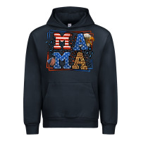 Navy Army Veteran mama leopard frame 4th of July Urban Hoodie - LillyAllenDesigns