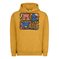 Pigment Peanut Butter Army Veteran mama leopard frame 4th of July Urban Hoodie - LillyAllenDesigns