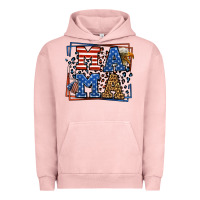 Pigment Salmon Army Veteran mama leopard frame 4th of July Urban Hoodie - LillyAllenDesigns