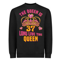 Black the queen is 37 long live the queen kopya Heavyweight Sweatshirt - Jasminsmagicworld