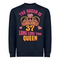 Navy the queen is 37 long live the queen kopya Heavyweight Sweatshirt - Jasminsmagicworld