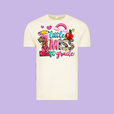 Little Miss First Grade Vintage Tee Designed By Nancycooperartshop