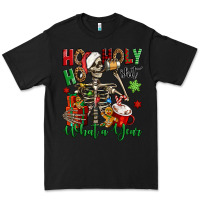 Black ho ho holy shit what a year christmas skeleton Premium Tee - Jasminsmagicworld