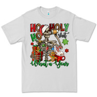 Dove Grey ho ho holy shit what a year christmas skeleton Premium Tee - Jasminsmagicworld