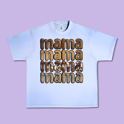 Faux Sequins Mama Urban Heavy Tee Designed By Jahusdesignshop