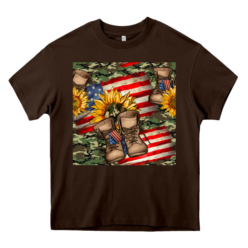 Usa Flag With Army Boot Seamless Pattern Heavy Core Tee by BundleAndBundleShop | Teevron