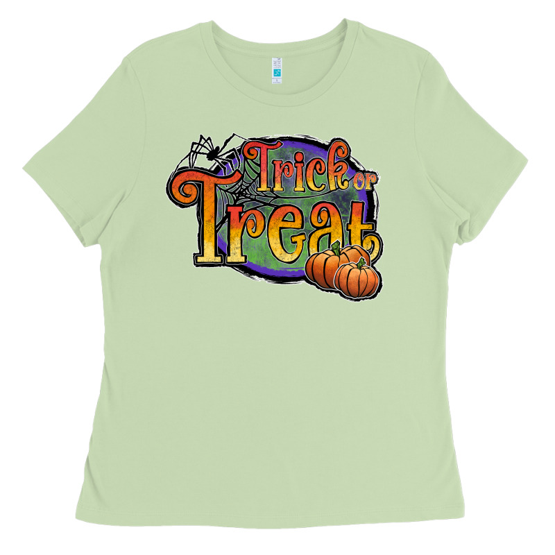 Trick Or Treat Black Ladies Tee by JahusDesignShop | Teevron