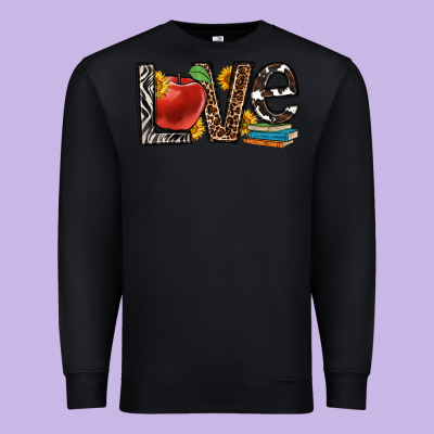 Love Teacher Premium Sweatshirt Designed By Oliviacreatesart