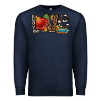 Navy love teacher Premium Sweatshirt - OliviaCreatesArt