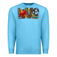 Ocean Blue love teacher Premium Sweatshirt - OliviaCreatesArt