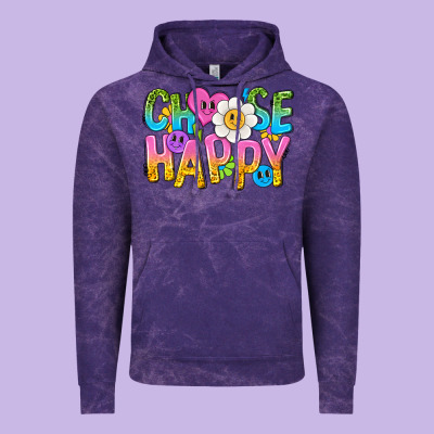 Choose Happy With Smile Vintage Hoodie Designed By Nancycooperartshop
