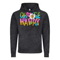 Vintage Black choose happy with smile Vintage Hoodie - NancyCooperArtShop